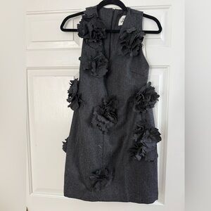 Kika Vargas Charcoal Textured Dress
